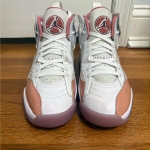 Air Jordan White and Pink Sneakers
